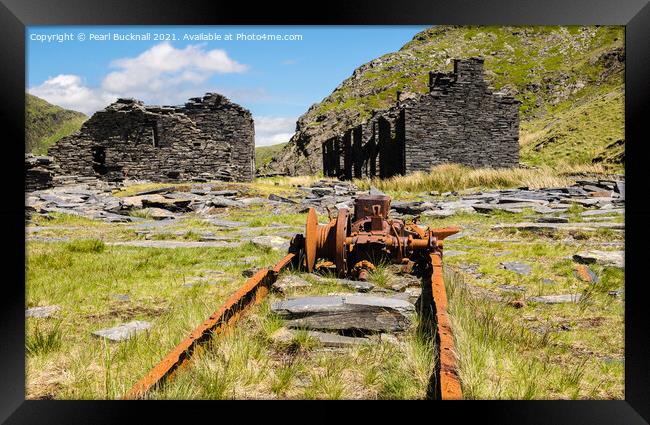 Rhosydd Slate Quarry Snowdonia Wales Framed Print by Pearl Bucknall