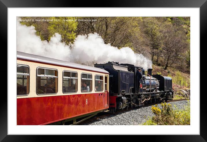 Welsh Highland Railway Steam Train Framed Mounted Print by Pearl Bucknall