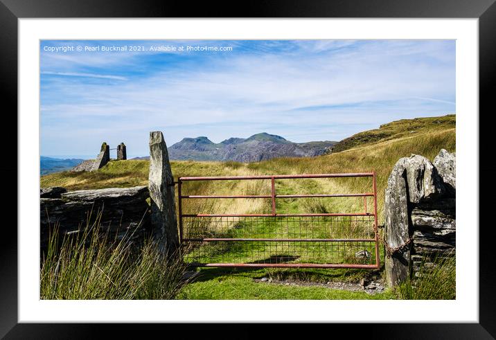 Country Track in Snowdonia Wales Framed Mounted Print by Pearl Bucknall