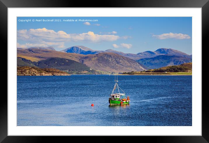 Scenic Mountains Across Loch Broom Scotland Framed Mounted Print by Pearl Bucknall