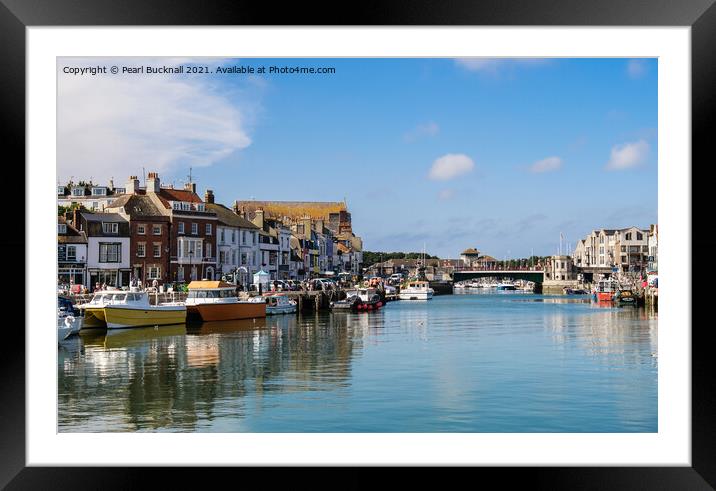 Weymouth Harbour Dorset Framed Mounted Print by Pearl Bucknall