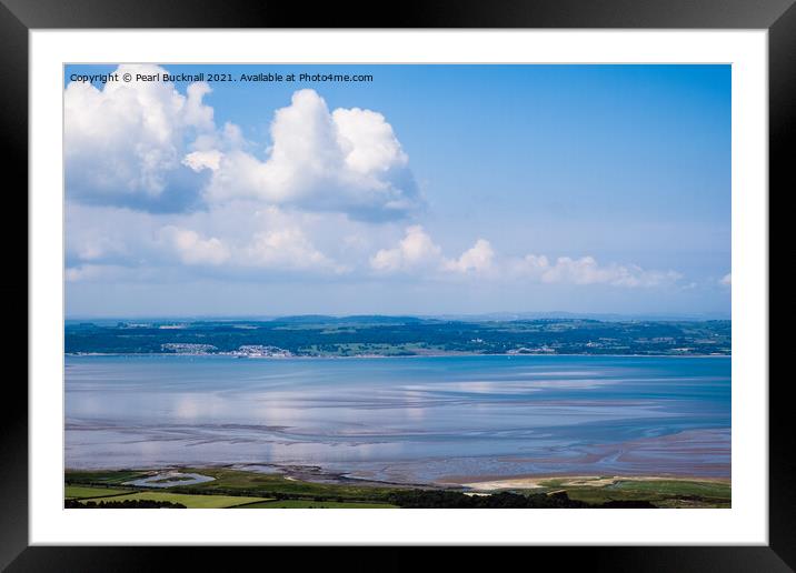 Anglesey Across Menai Strait in North Wales Framed Mounted Print by Pearl Bucknall