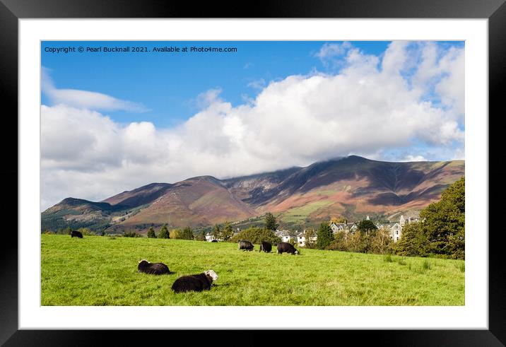 Keswick Below Skiddaw Mountain Framed Mounted Print by Pearl Bucknall