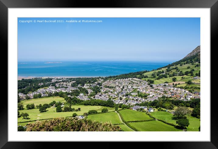 Llanfairfechan Village Wales Coast Framed Mounted Print by Pearl Bucknall