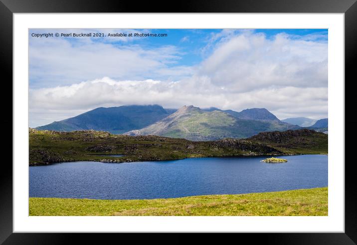 Snowdon Horseshoe from Cnicht Snowdonia Wales Framed Mounted Print by Pearl Bucknall