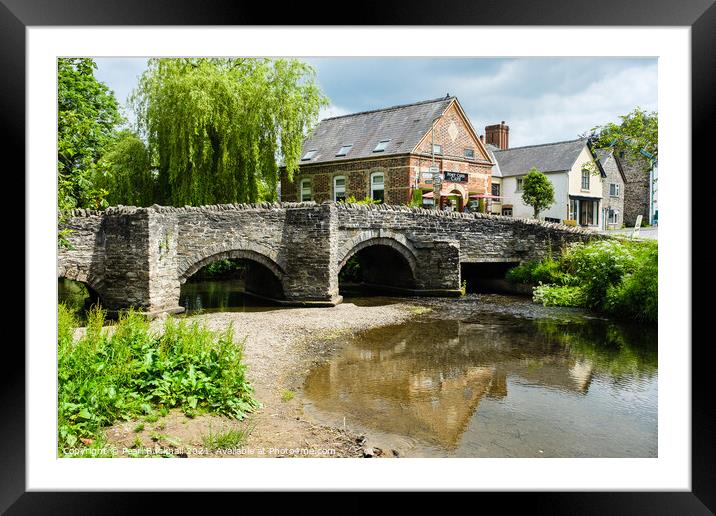 Old Clun Bridge Shropshire England Framed Mounted Print by Pearl Bucknall
