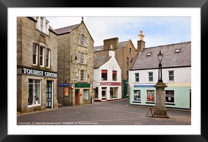 Market Cross Lerwick Shetland Scotland Framed Mounted Print by Pearl Bucknall