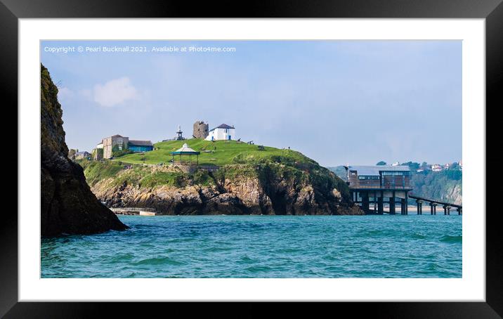 Castle Hill Tenby Pembrokeshire Wales Framed Mounted Print by Pearl Bucknall