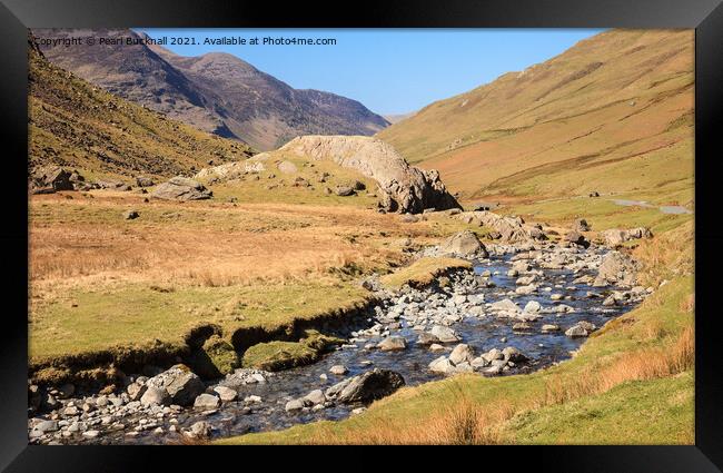 Honister Pass Lake District Cumbria Framed Print by Pearl Bucknall