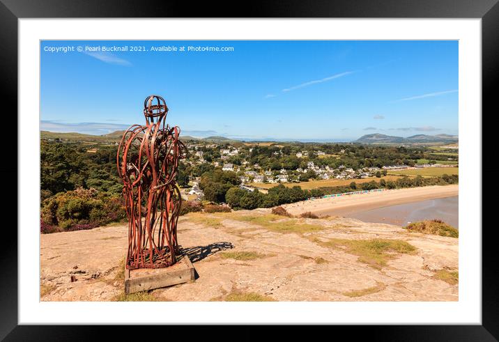 Llanbedrog Tin Man Wales Framed Mounted Print by Pearl Bucknall