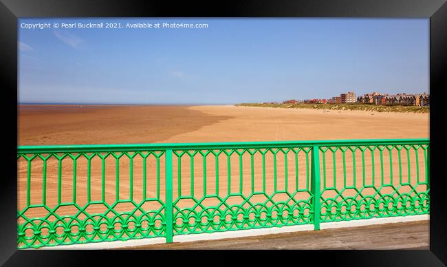 View from Lytham St Annes Pier Framed Print by Pearl Bucknall