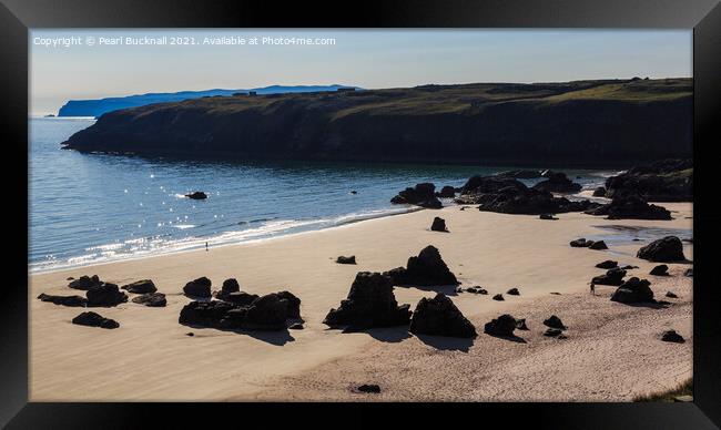 Sparkling Sea in Sango Bay Scotland Framed Print by Pearl Bucknall