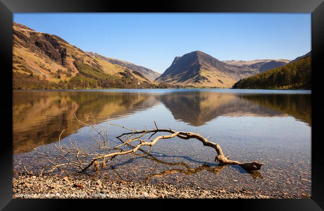 Buttermere Reflections Lake District  Framed Print by Pearl Bucknall