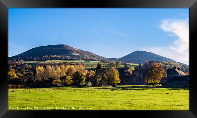Eildon Hills in Autumn Scottish Borders Framed Print by Pearl Bucknall