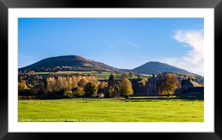 Eildon Hills in Autumn Scottish Borders Framed Mounted Print by Pearl Bucknall