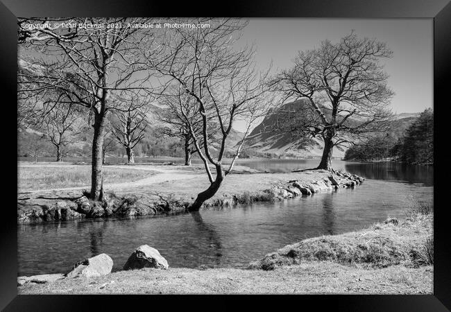 Buttermere Lake District Black and White Framed Print by Pearl Bucknall