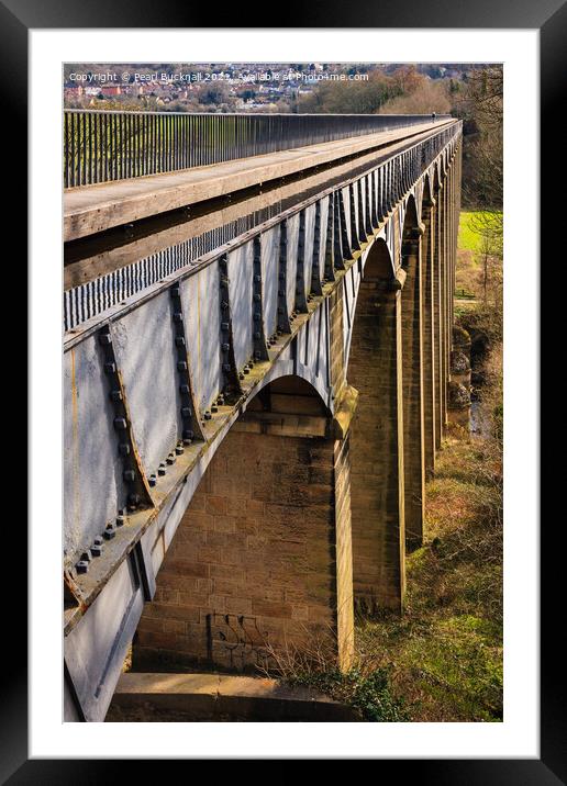 Pontcysyllte Aqueduct Llangollen Wales Framed Mounted Print by Pearl Bucknall