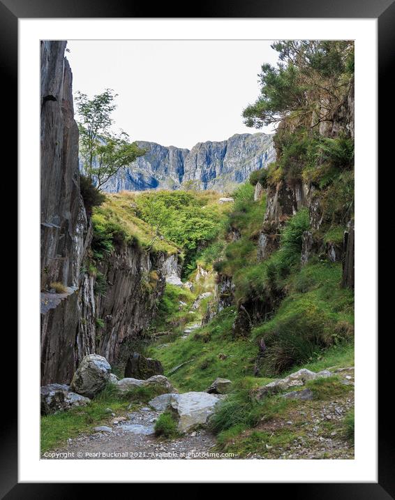Tin Can Alley to Devils Kitchen in Cwm Idwal Framed Mounted Print by Pearl Bucknall