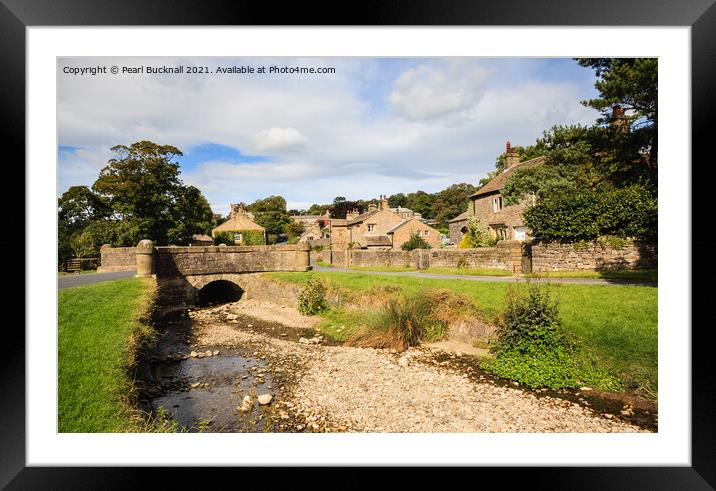 Downham Beck and Village Framed Mounted Print by Pearl Bucknall