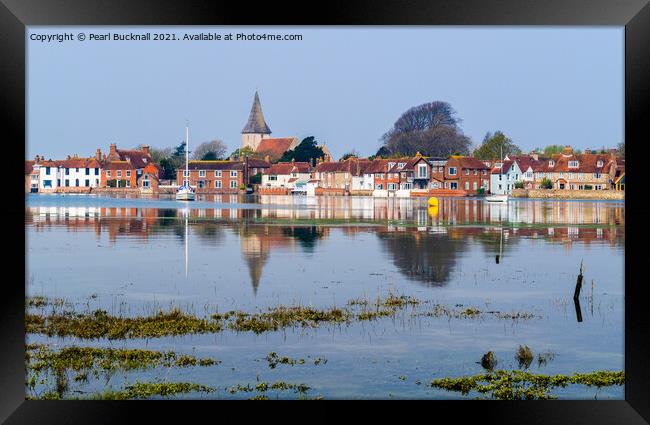 Picturesque Bosham Reflected in Chichester Harbour Framed Print by Pearl Bucknall