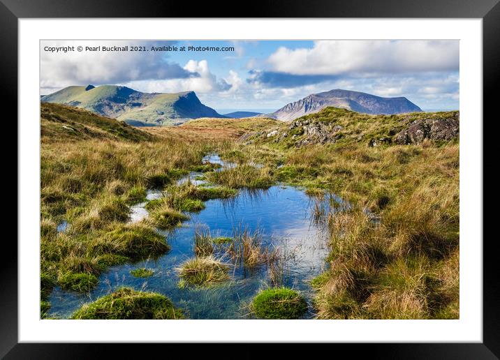 Snowdonia Upland Landscape Framed Mounted Print by Pearl Bucknall