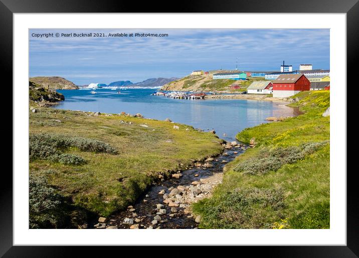 Narsaq Landscape Greenland Coast Framed Mounted Print by Pearl Bucknall