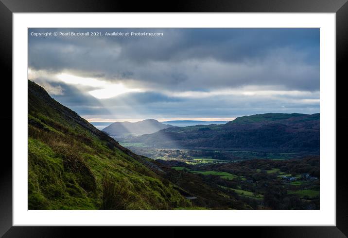 View from Cnicht in Snowdonia Framed Mounted Print by Pearl Bucknall