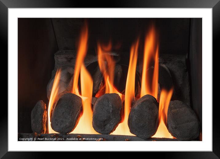 Flames Framed Mounted Print by Pearl Bucknall