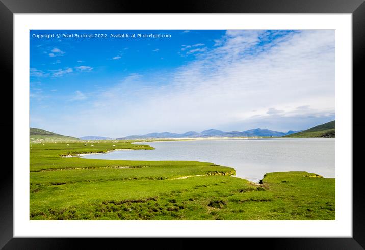 Coastal Salt Marsh Isle of Harris Scotland Framed Mounted Print by Pearl Bucknall