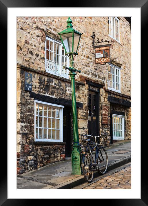 Street Lamp Steep Hill Lincoln Lincolnshire Framed Mounted Print by Pearl Bucknall