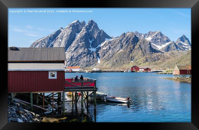 Sund Lofoten Islands Norway Framed Print by Pearl Bucknall