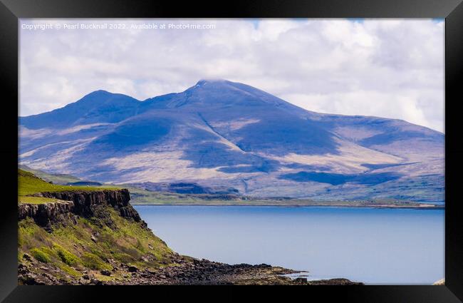 Ben More across Loch Tuath Isle of Mull Framed Print by Pearl Bucknall