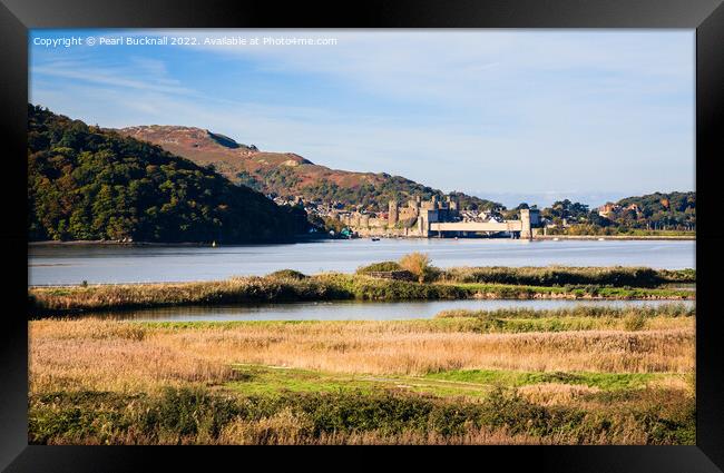 Conwy River and RSPB Reserve Wales Framed Print by Pearl Bucknall