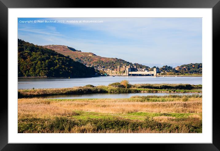 Conwy River and RSPB Reserve Wales Framed Mounted Print by Pearl Bucknall