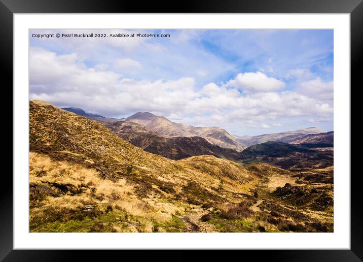 Snowdonia Mountain Landscape Wales Framed Mounted Print by Pearl Bucknall