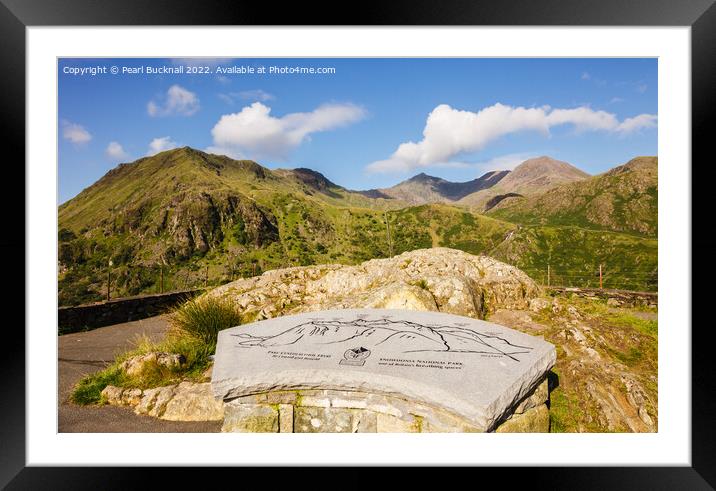 Snowdon Mountain Viewpoint Snowdonia Wales Framed Mounted Print by Pearl Bucknall