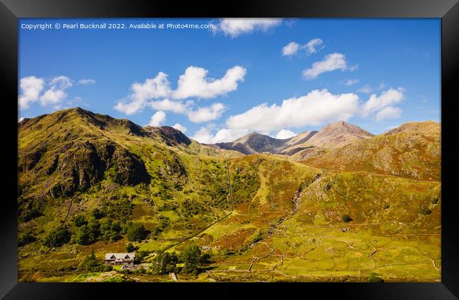 Cwm Dyli and Snowdon Horseshoe Snowdonia Wales Framed Print by Pearl Bucknall