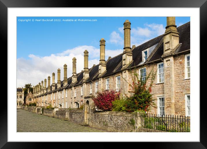 English Architecture Wells Somerset Framed Mounted Print by Pearl Bucknall