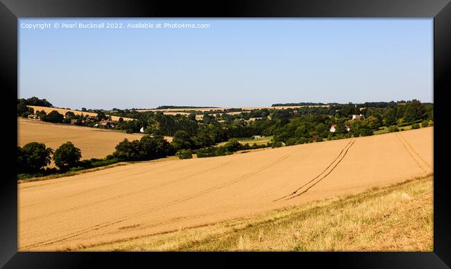 North Downs Countryside Kent Framed Print by Pearl Bucknall
