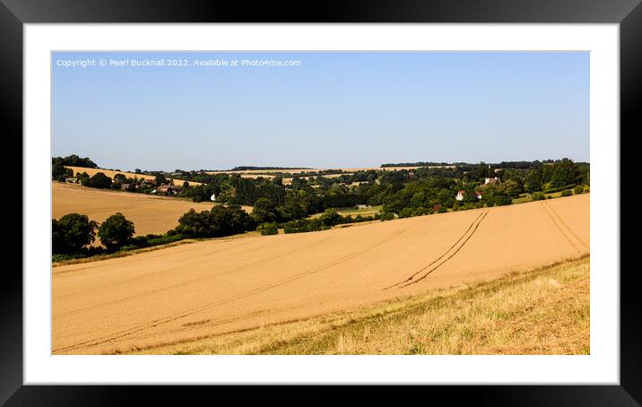 North Downs Countryside Kent Framed Mounted Print by Pearl Bucknall