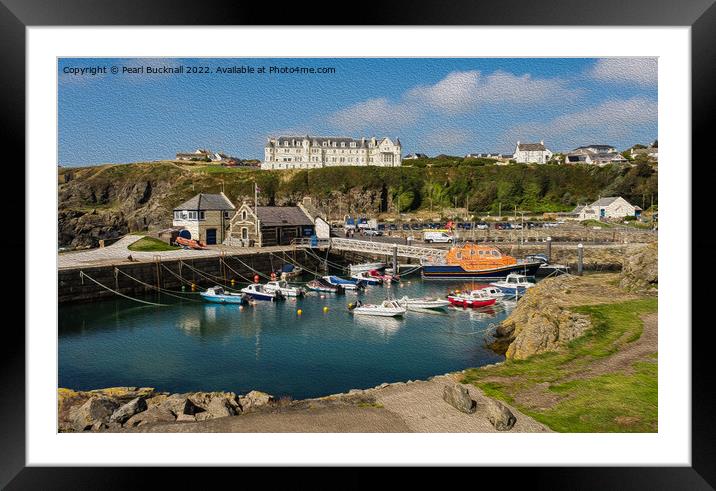 Portpatrick Harbour Dumfries and Galloway Scotland Framed Mounted Print by Pearl Bucknall