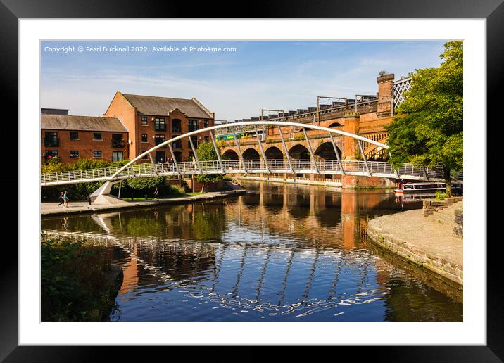 Bridgewater Canal in Castlefield Manchester Framed Mounted Print by Pearl Bucknall