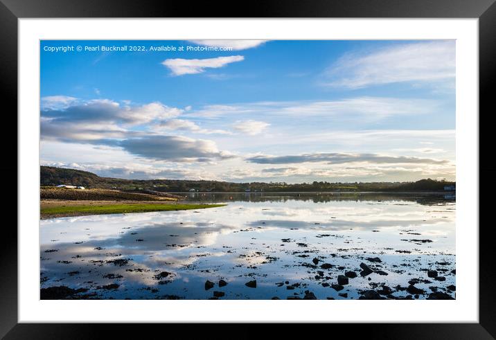 Tranquil Seascape in Red Wharf Bay Anglesey Framed Mounted Print by Pearl Bucknall