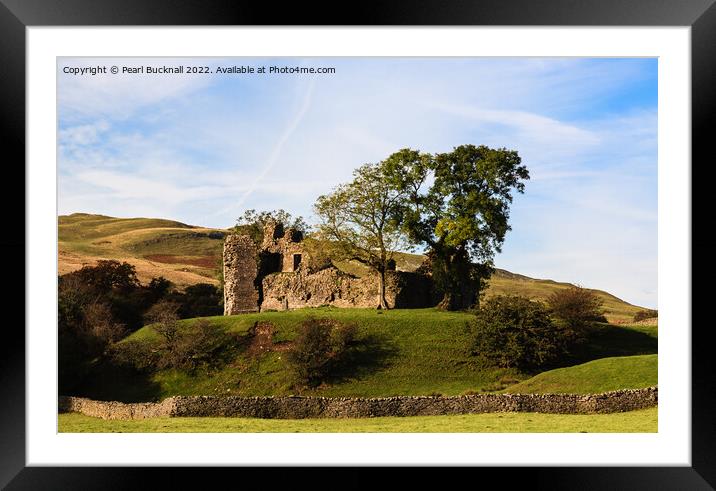Pendragon Castle Cumbria England Framed Mounted Print by Pearl Bucknall