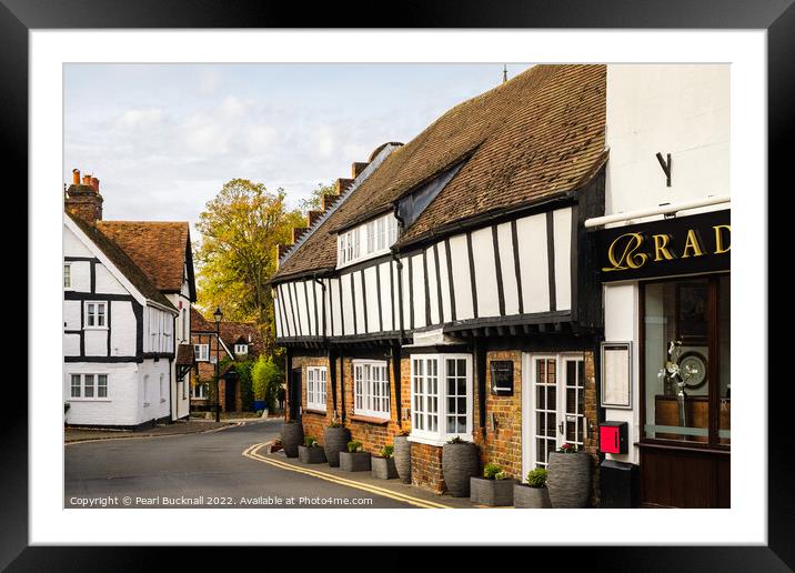 Princes Risborough Street Buckinghamshire Framed Mounted Print by Pearl Bucknall