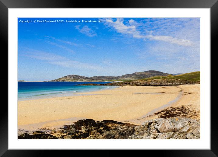 Scottish Beach Outer Hebrides Scotland  Framed Mounted Print by Pearl Bucknall