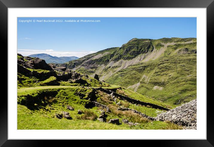 Cwm Croesor Path and Cnicht Snowdonia Wales Framed Mounted Print by Pearl Bucknall