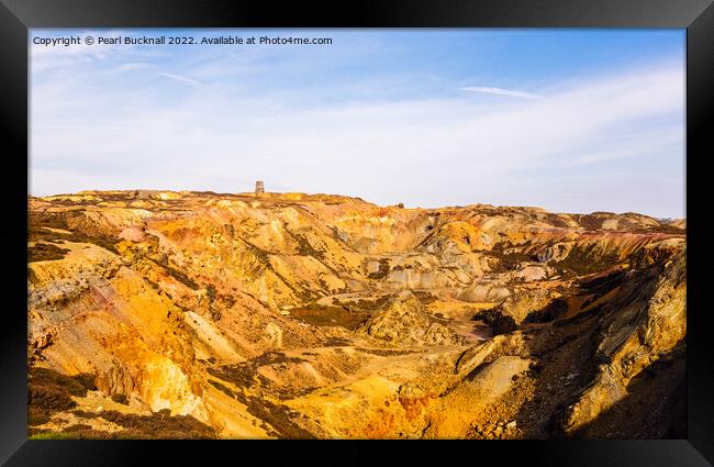 Parys Mountain Copper Mine Anglesey Framed Print by Pearl Bucknall