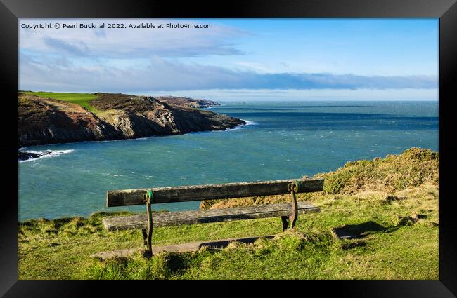 View from Point Lynas on Anglesey Coast Wales Framed Print by Pearl Bucknall