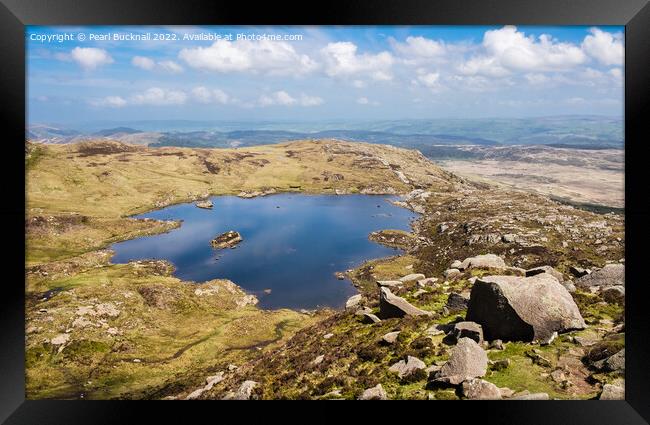 View from Moel Siabod Snowdonia Wales Framed Print by Pearl Bucknall